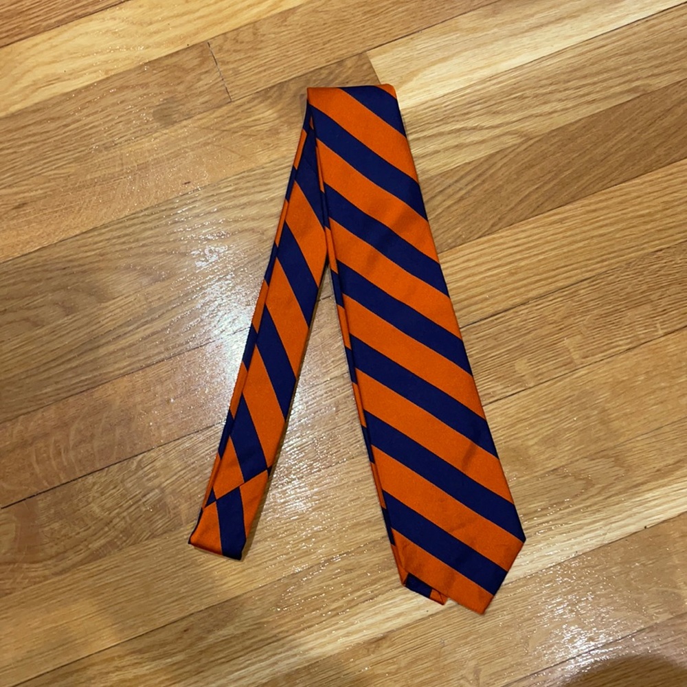 Orange and Navy striped Polo Ralph Lauren tie